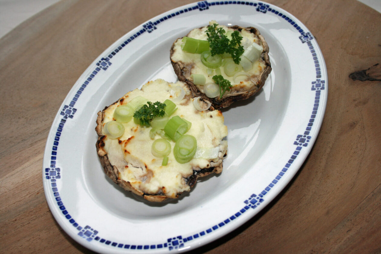 Svampe med ricotta ost